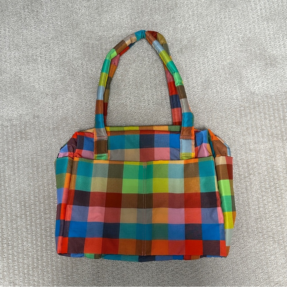 Baggu Small Cloud Carry On Madras Print UO Exclusive